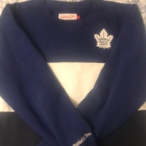 Toronto Maple Leafs colour blocked crew neck